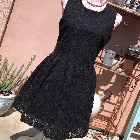 Forever 21 Dresses & Skirts - Forever 21 “Little Black Dress” Cotton Lace zips